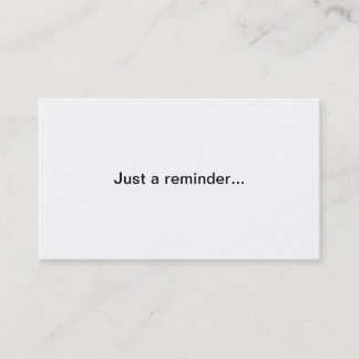 Trial appointment reminder card