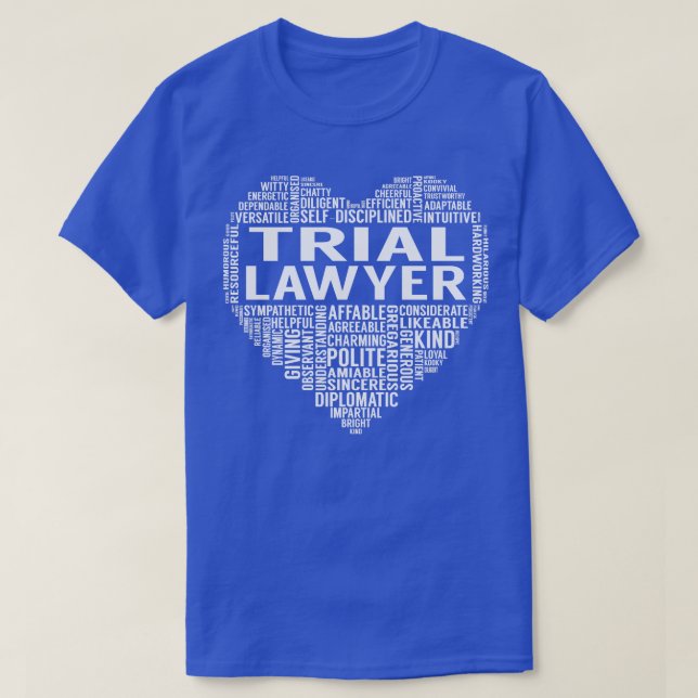 Trial Lawyer Heart T-Shirt (Design Front)