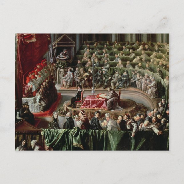 Trial of Galileo, 1633 Postcard (Front)