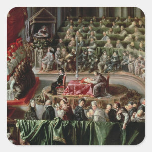 Trial of Galileo, 1633 Square Sticker