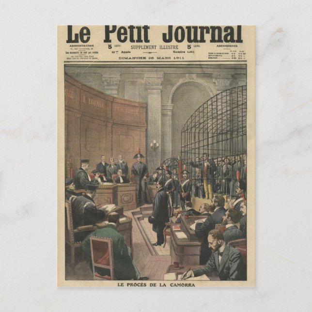 Trial of the Camorra Postcard (Front)