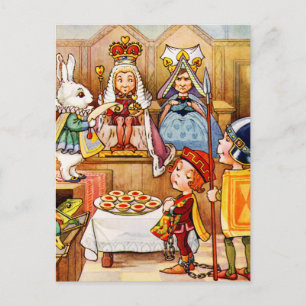 Trial of The Knave of Hearts - Alice In Wonderland Postcard