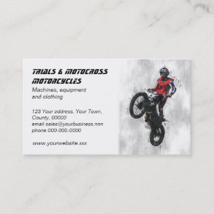 Trials motocross business card