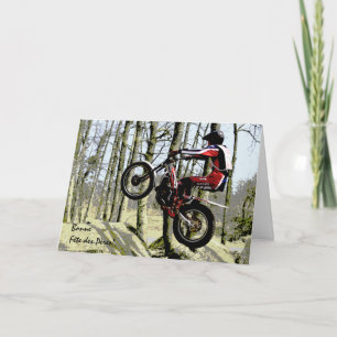 trials rider French fathers day card