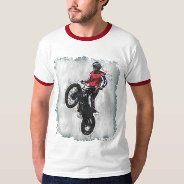 Trials rider ringer t-shirt (Front)