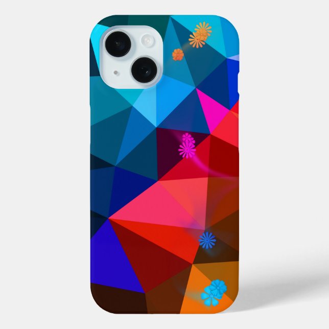 Triangle Abstract and Daisy Case-Mate iPhone Case (Back)