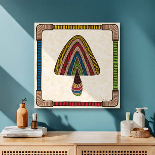 Triangle Abstract Mushroom Canvas Print