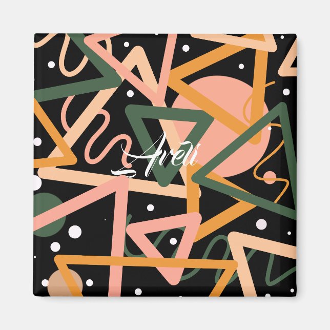 Triangle And Circles Magnet (Front)