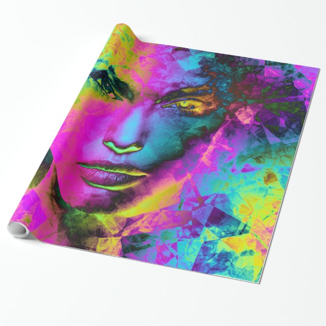 Triangle Art 3 Wrapping Paper (Unrolled)