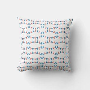 Triangle Banner Flag Pattern Throw Pillow