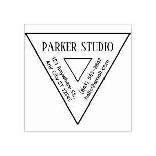 Triangle Business Address Stamp