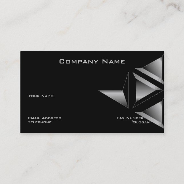 Triangle Business Card | Premium | Black Design (Front)