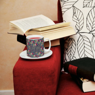 Triangle circle pattern name grey Coffee Mug