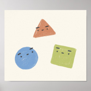 Triangle Circle Square Poster