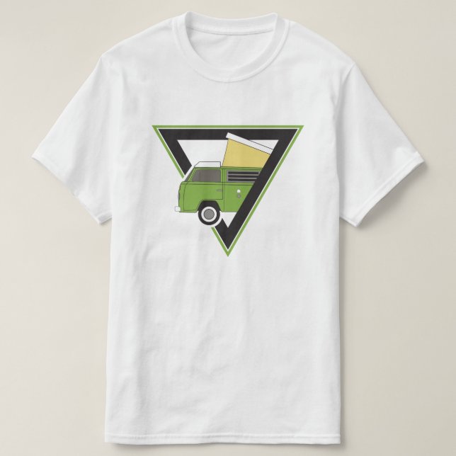 triangle classic green camper van T-Shirt (Design Front)