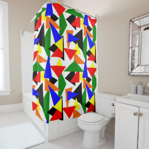 Triangle Collage Shower Curtain