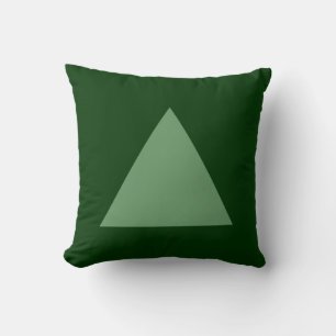 Triangle Colours - Army Green on Dk Green Cushion