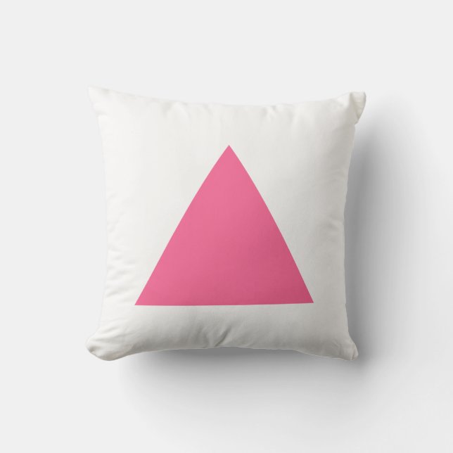 Triangle Colours - Deep Pink with White Cushion (Front)
