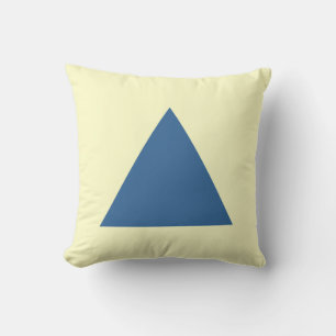 Triangle Colours - Desert Blue and Pale Yellow Cushion