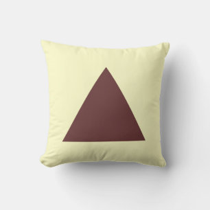 Triangle Colours - Dk Brown and Pale Yellow Cushion