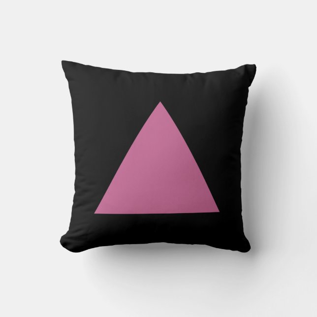 Triangle Colours - Dusty Rose with Black Cushion (Front)