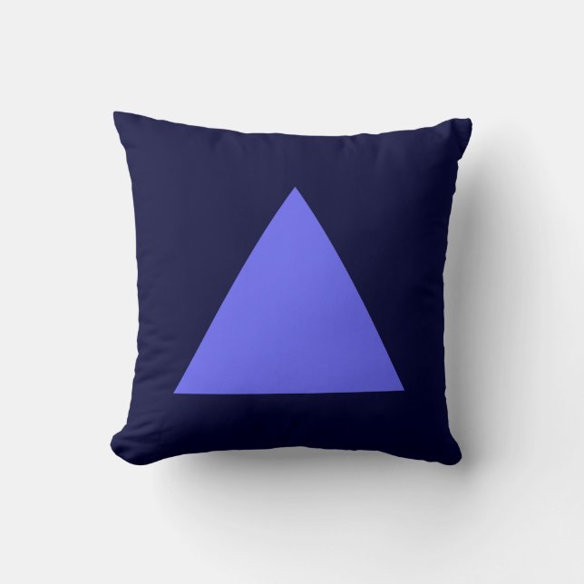 Triangle Colours - Electric Blue with Dk Navy Cushion (Front)