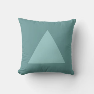 Triangle Colours - Lt Blue Green and Ocean Green Cushion