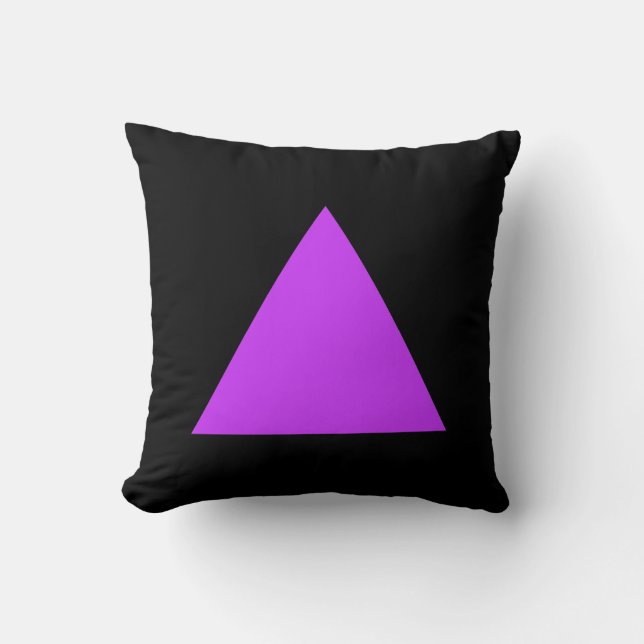 Triangle Colours - Neon Purple with Black Cushion (Front)