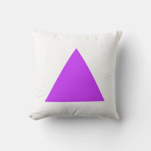 Triangle Colours - Neon Purple with White Cushion