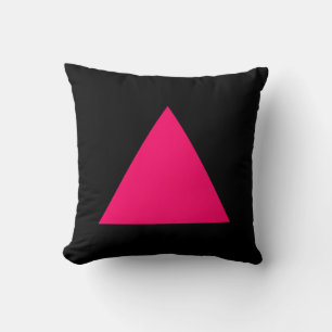 Triangle Colours - Neon Red with Black Cushion