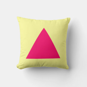 Triangle Colours - Neon Red with Chalk Yellow Cushion