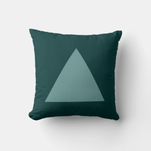 Triangle Colours - Ocean Green and Dk Green Cushion