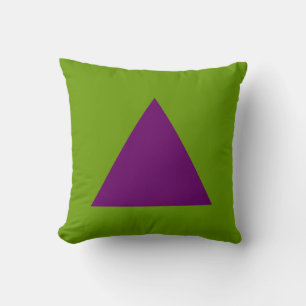 Triangle Colours - Plum and Avocado Cushion