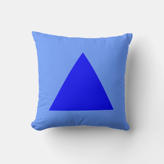 Triangle Colours - Shades of Blue Cushion (Front)