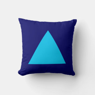Triangle Colours - Sky Blue and Dp Navy Cushion