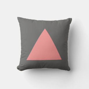 Triangle Colours - Soft Pink and Grey Cushion