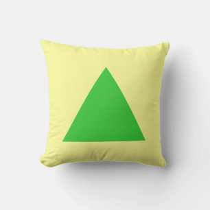 Triangle Colours - Spring Green and Lt Yellow Cushion