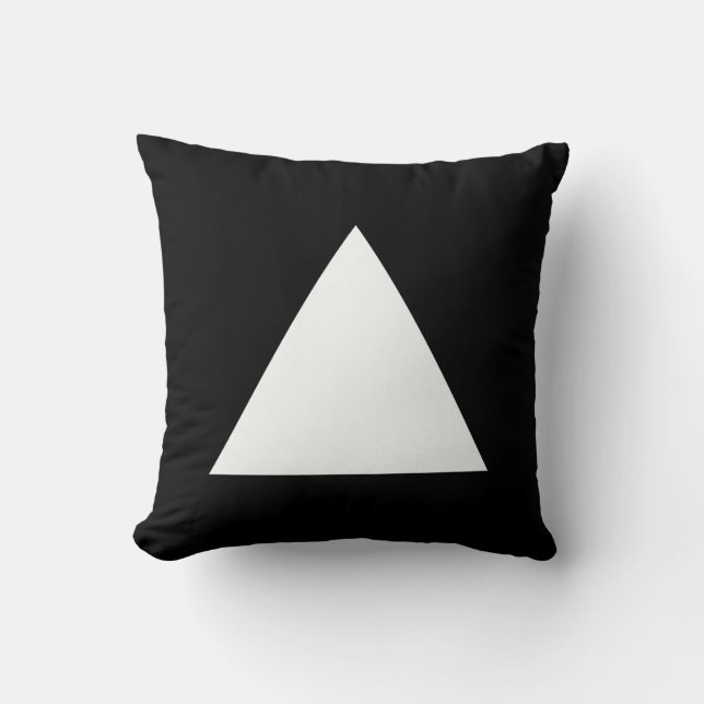 Triangle Colours - White and Black Cushion (Front)