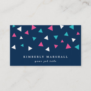 Triangle Confetti Business Cards