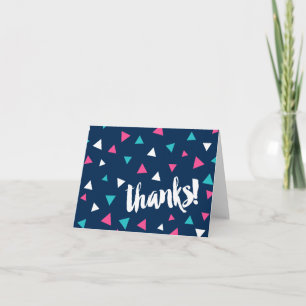 Triangle Confetti Thank You Note Card