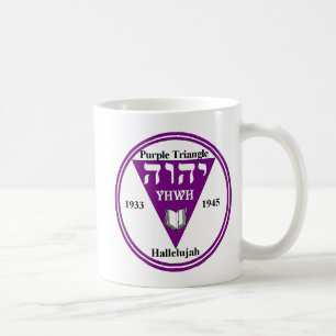Triangle dbl wht coffee mug
