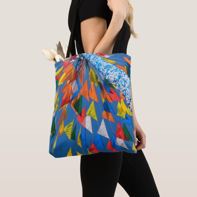 Triangle Flag Decoration Tote Bag (Close Up)