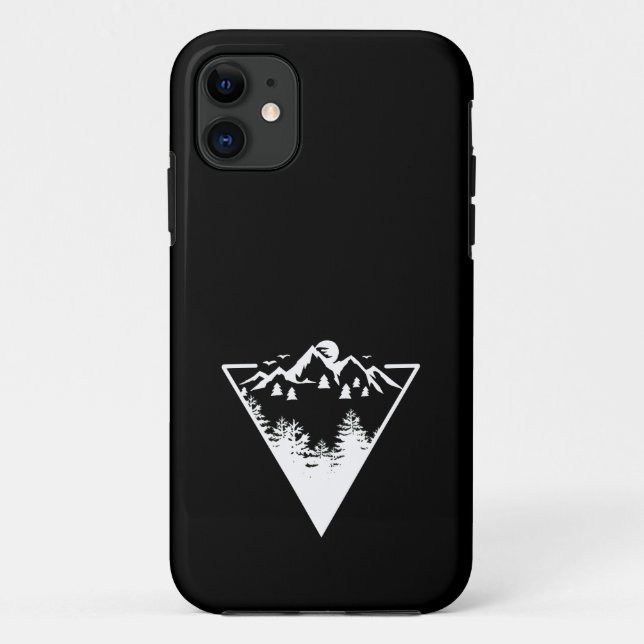Triangle frame artwork with wilderness landscape Case-Mate iPhone case (Back)