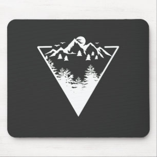 Triangle frame artwork with wilderness landscape mouse mat