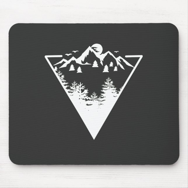 Triangle frame artwork with wilderness landscape mouse mat (Front)
