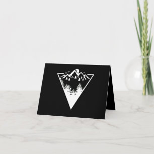 Triangle frame artwork with wilderness landscape note card