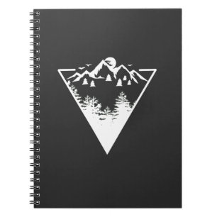Triangle frame artwork with wilderness landscape notebook