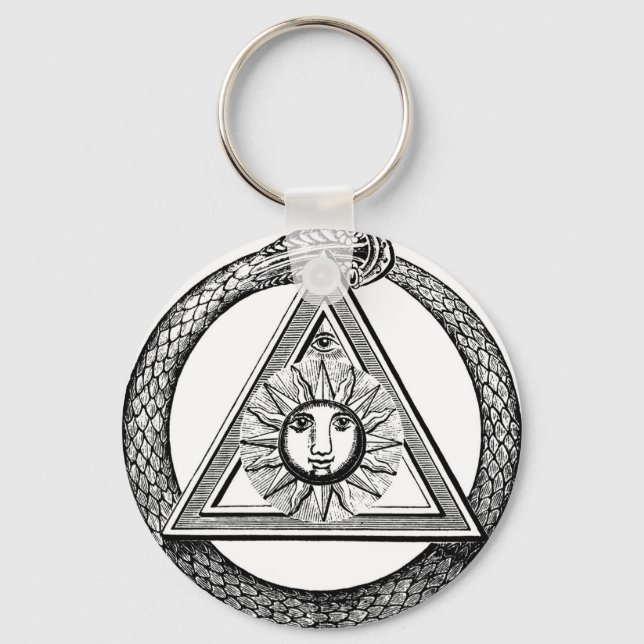 Triangle Freemason Snake Key Ring (Front)