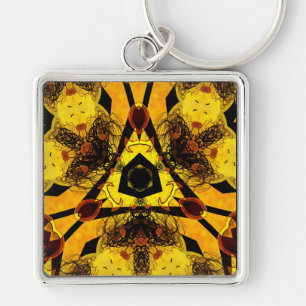 Triangle Geometric Art Keychain