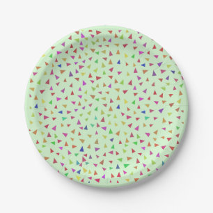 Triangle Geometric Shape Art Paper Plate